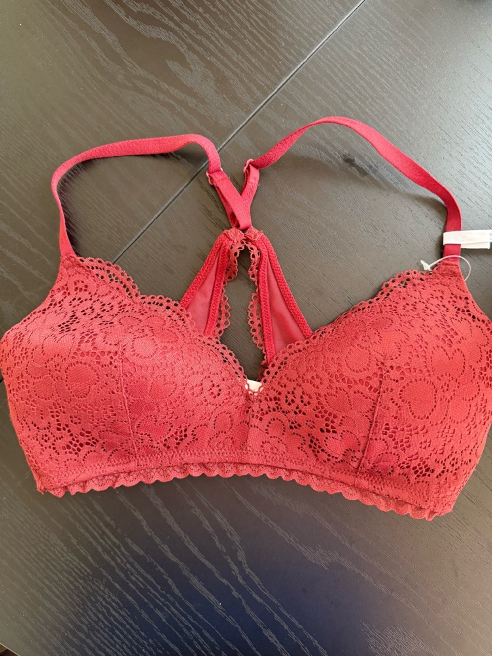 aerie Red Lace Racerback Bra 34C